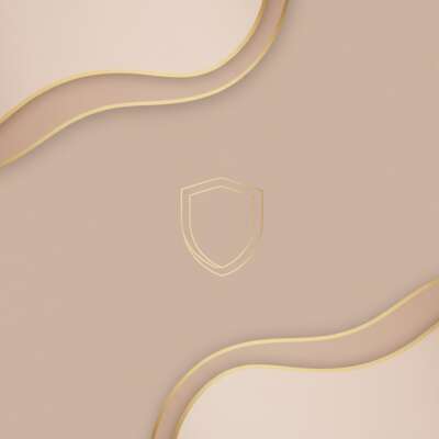 Visuel spirituel minimaliste nude et doré évoquant la protection énergétique et les limites, avec formes douces et liserés dorés.